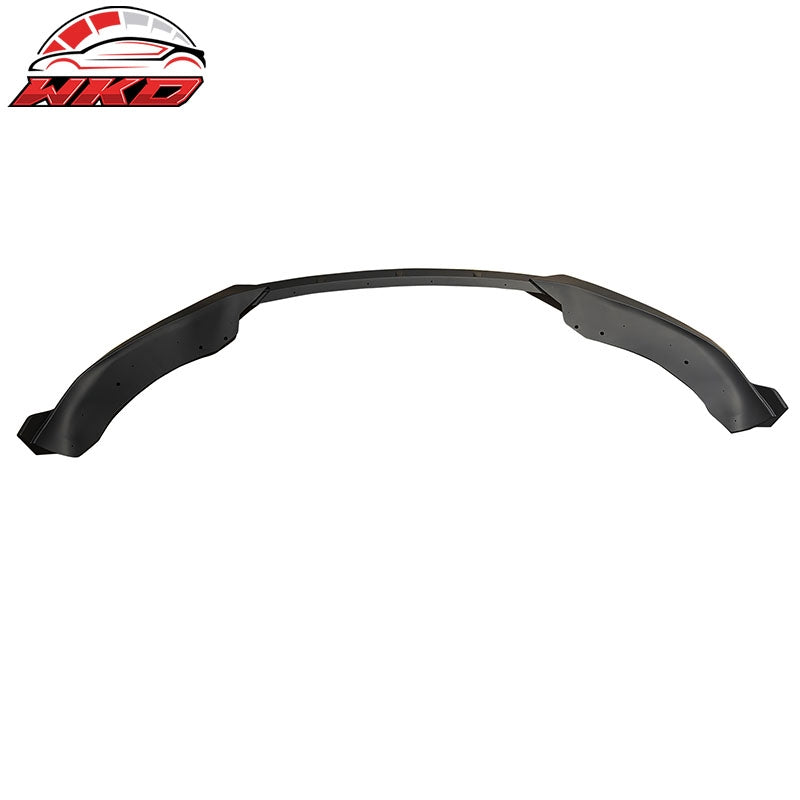 Fits 21-26 Tesla Model S IK Style Matte Black Front Bumper Lip Spoiler PP 3PCS