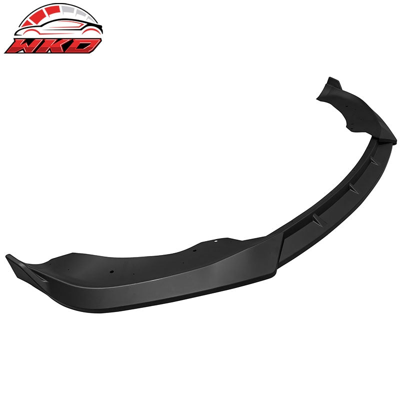 Fits 21-26 Tesla Model S IK Style Matte Black Front Bumper Lip Spoiler PP 3PCS