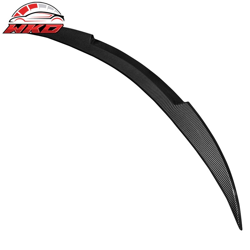 Fits 21-24 Tesla Model S IK Style Carbon Fiber Print Trunk Spoiler Rear Wing ABS
