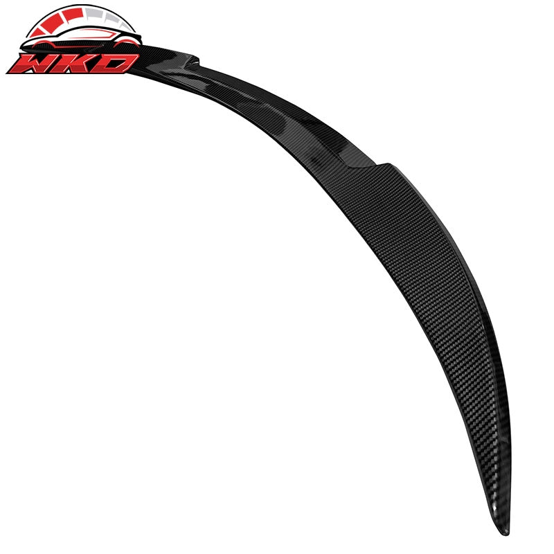 Fits 21-24 Tesla Model S IK Style Carbon Fiber Print Trunk Spoiler Rear Wing ABS