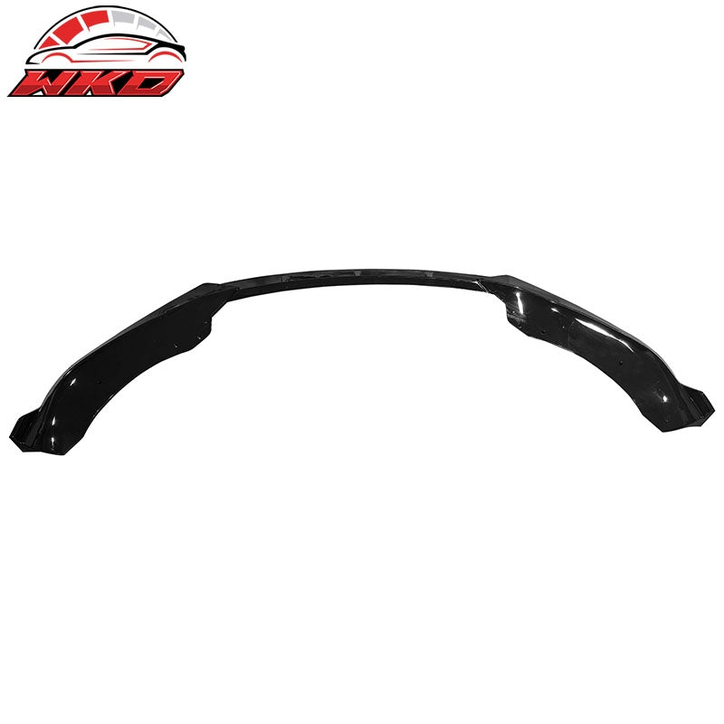 Fits 21-26 Tesla Model S IKON Style Gloss Black Front Bumper Lip Spoiler PP 3PCS