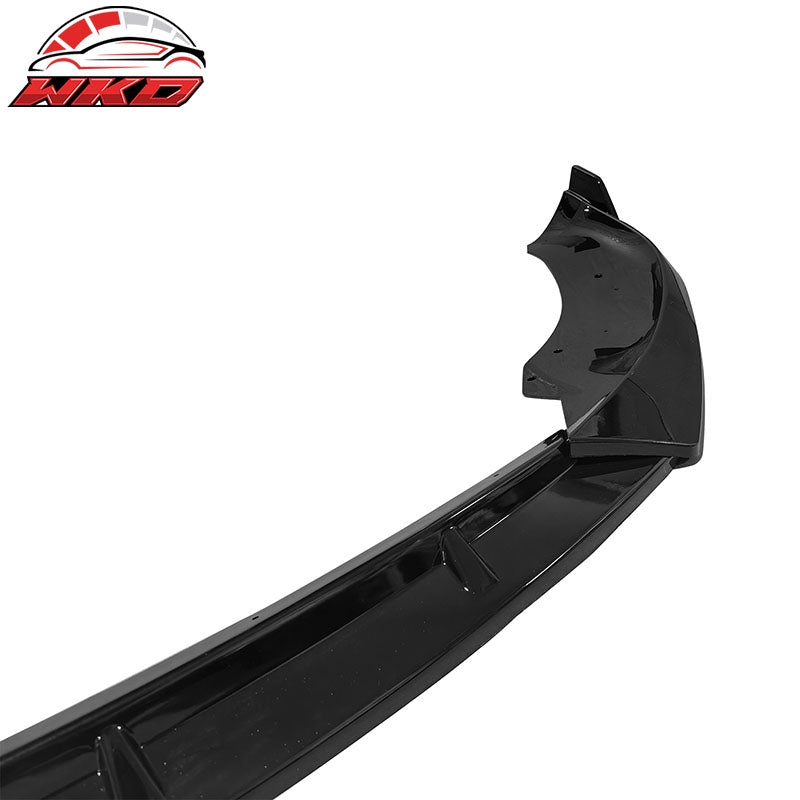 Fits 21-26 Tesla Model S IKON Style Gloss Black Front Bumper Lip Spoiler PP 3PCS