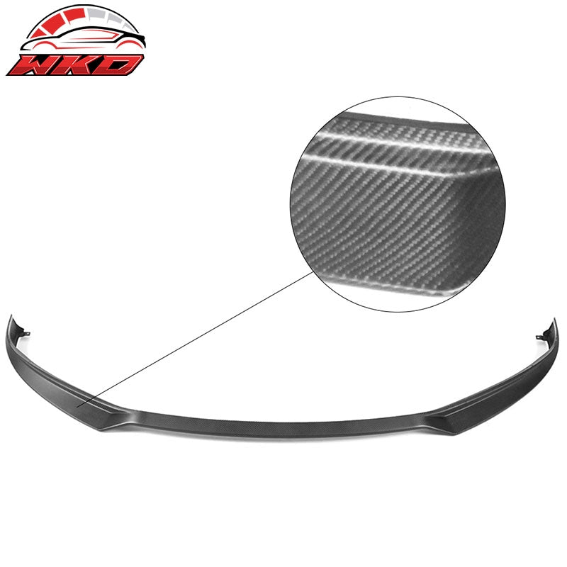 Fits 16-21 Tesla Model S IKON Style Front Bumper Lip Spoiler Matte Carbon Fiber