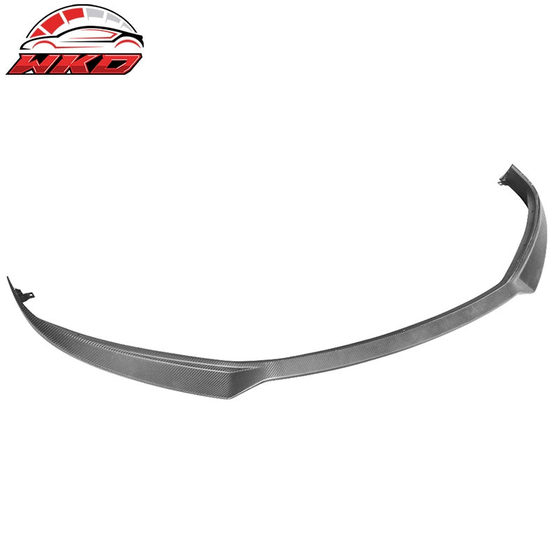 Fits 16-21 Tesla Model S IKON Style Front Bumper Lip Spoiler Matte Carbon Fiber