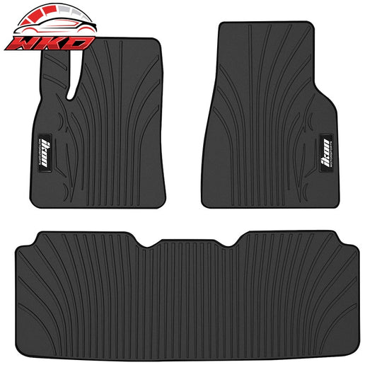 Wholesale 12-20 Tesla Model S Latex Car Floor Mats Liner All Weather Carpet Black 3PC