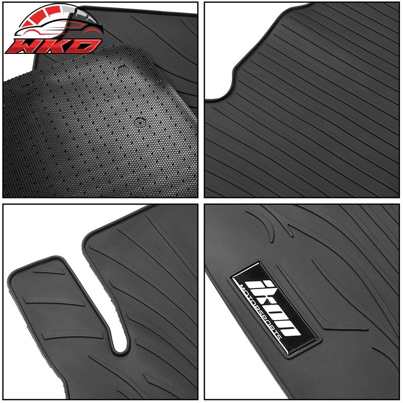 Fits 12-20 Tesla Model S Latex Car Floor Mats Liner All Weather Carpet Black 3PC
