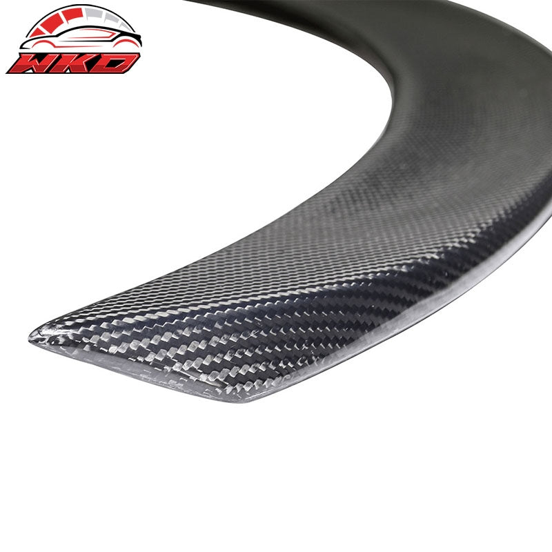 Fits 12-26 Tesla Model S OE Style Rear Trunk Spoiler Wing Lip Carbon Fiber CF