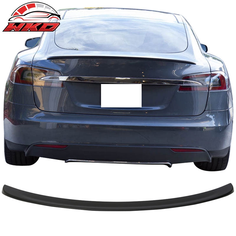 Wholesale 12-26 Tesla Model S OE Style Rear Trunk Spoiler Wing Unpainted Black ABS
