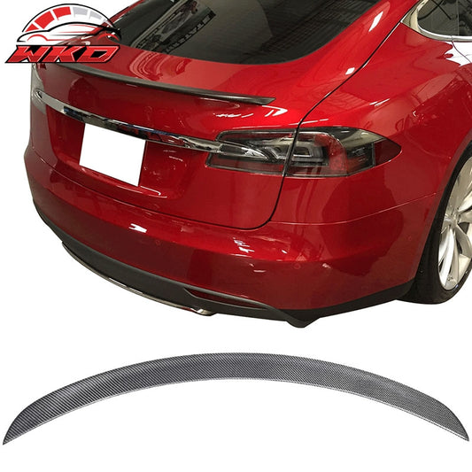 Wholesale 12-26 Tesla Model S OE Style Rear Trunk Spoiler Wing Lip Matte Carbon Fiber