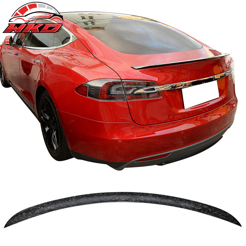 Fits 12-26 Tesla Model S OE Factory Style Trunk Spoiler - Matte Carbon Fiber