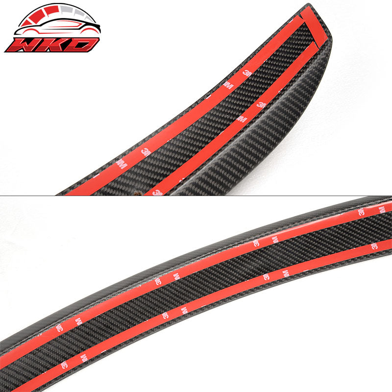 Fits 12-26 Tesla Model S OE Style Rear Trunk Spoiler Wing Lip Matte Carbon Fiber
