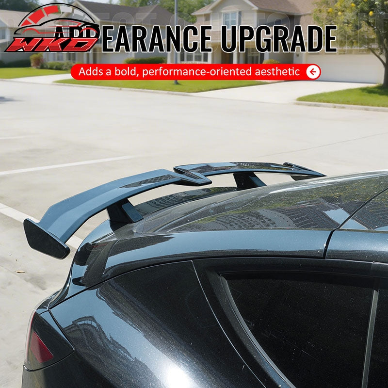Fits 20-26 Tesla Model Y 54" PRO Style Rear Trunk Spoiler Wing Gloss Black ABS