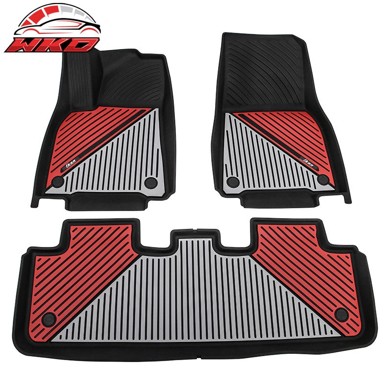 Wholesale 20-25 Tesla Model Y Floor Mats Carpet All Season Liners Black Gray Red TPE