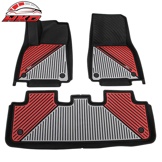 Wholesale 20-25 Tesla Model Y Floor Mats Carpet All Season Liners Black Gray Red TPE