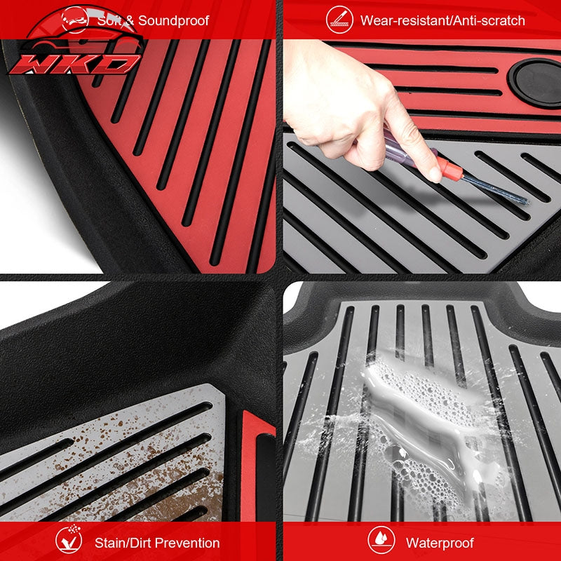 Fits 20-25 Tesla Model Y Floor Mats Carpet All Season Liners Black Gray Red TPE