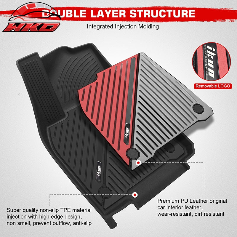 Fits 20-25 Tesla Model Y Floor Mats Carpet All Season Liners Black Gray Red TPE