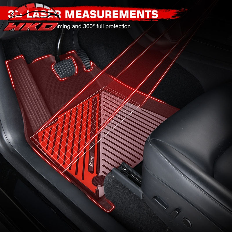 Fits 20-25 Tesla Model Y Floor Mats Carpet All Season Liners Black Gray Red TPE