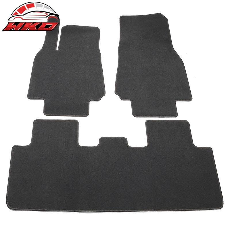 Wholesale 20-25 Tesla Model Y 4-Door Floor Mats Carpet Front & Rear Nylon Gray - 3PCS - Wikond Auto