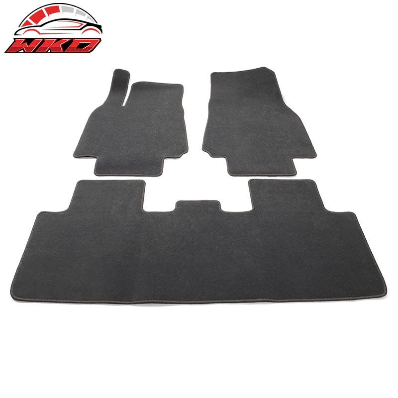 Wholesale 20-25 Tesla Model Y 4-Door Floor Mats Carpet Front & Rear Nylon Gray - 3PCS - Wikond Auto