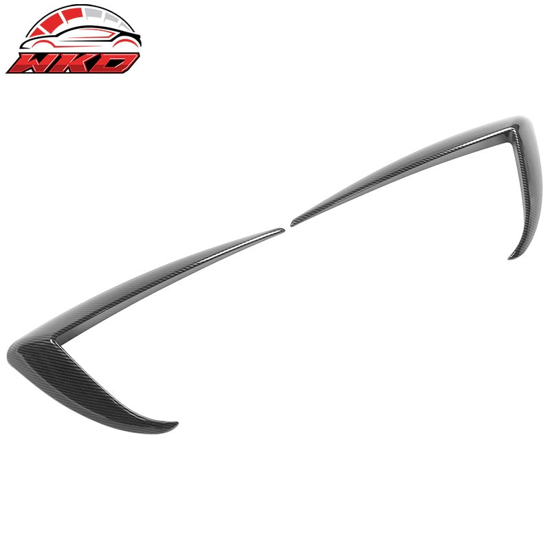 Wholesale 20-24 Tesla Model Y Carbon Fiber Print Fog Light Trim Eyebrows Cover ABS - Wikond Auto