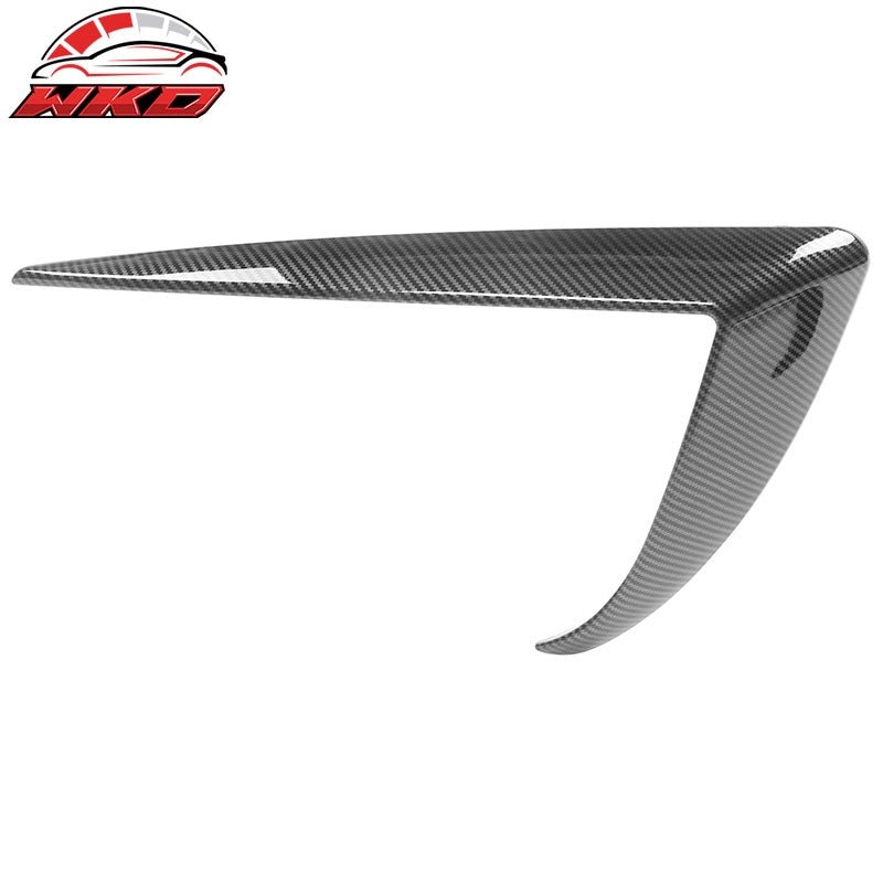 Wholesale 20-24 Tesla Model Y Carbon Fiber Print Fog Light Trim Eyebrows Cover ABS - Wikond Auto