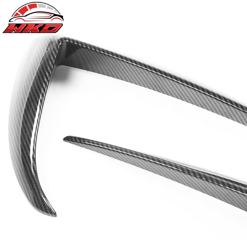 Wholesale 20-24 Tesla Model Y Carbon Fiber Print Fog Light Trim Eyebrows Cover ABS - Wikond Auto