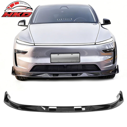 Wholesale For 25-26 Tesla Model Y Front Bumper Lip Gloss Black Spoiler 3PC ABS V2 Splitter - Wikond Auto