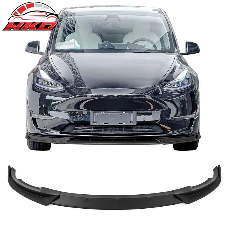 Wholesale 20-25 Tesla Model Y Matte Black Front Bumper Lip Spoiler IKON Style PP 3PCS