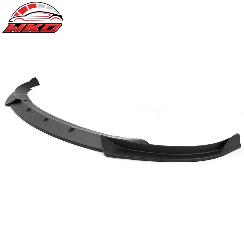 Fits 20-25 Tesla Model Y Matte Black Front Bumper Lip Spoiler IKON Style PP 3PCS