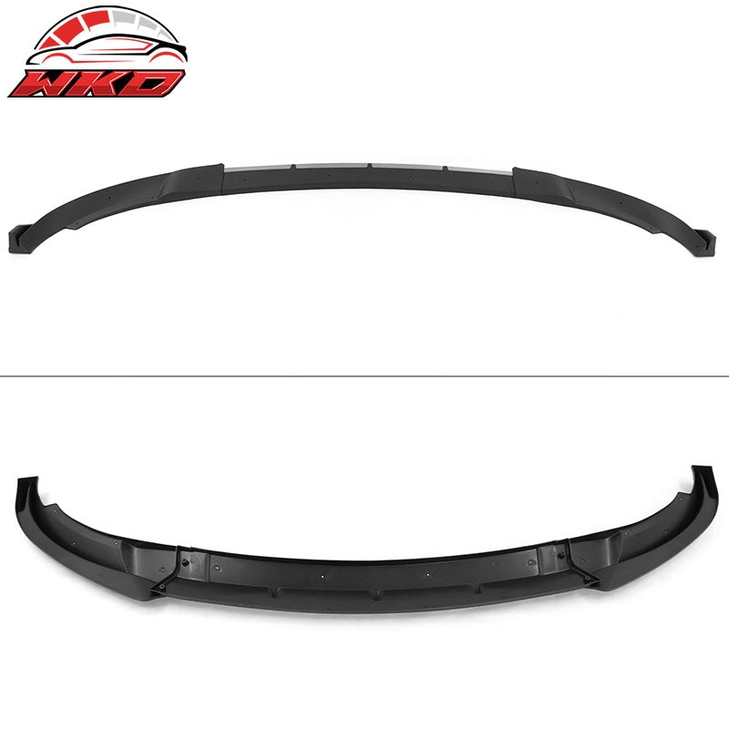 Fits 20-25 Tesla Model Y Matte Black Front Bumper Lip Spoiler IKON Style PP 3PCS
