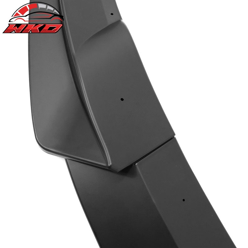 Fits 20-25 Tesla Model Y Matte Black Front Bumper Lip Spoiler IKON Style PP 3PCS