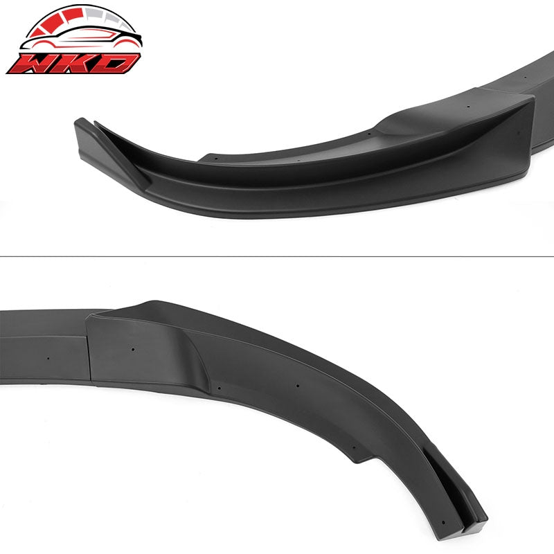 Fits 20-25 Tesla Model Y Matte Black Front Bumper Lip Spoiler IKON Style PP 3PCS