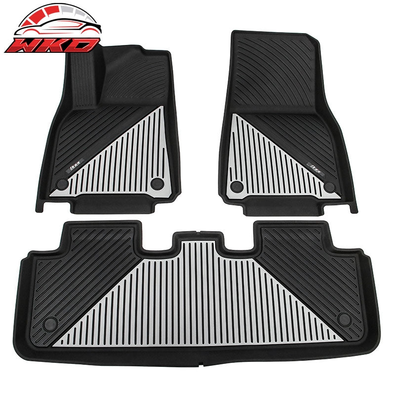 Wholesale 20-25 Tesla Model Y Heavy Duty Floor Mats Carpet Liners Black Gray 3PCS TPE