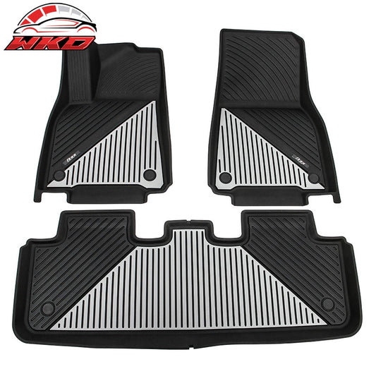 Wholesale 20-25 Tesla Model Y Heavy Duty Floor Mats Carpet Liners Black Gray 3PCS TPE