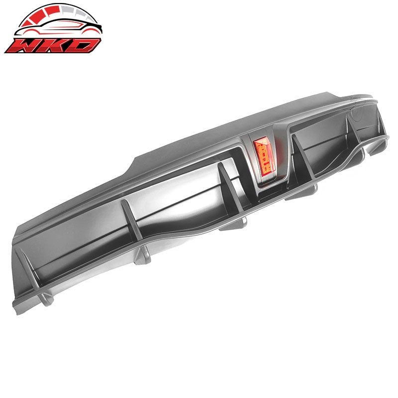 Wholesale 20-25 Tesla Model Y IKON Style Matte Black Rear Bumper Lip Diffuser W/ LED