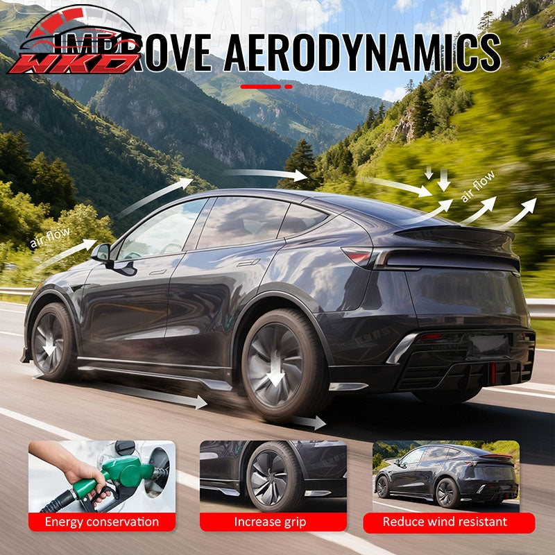 Wholesale 2026 Tesla Model Y Juniper V Style Trunk Spoiler Matte Black Rear Wing ABS - Wikond Auto