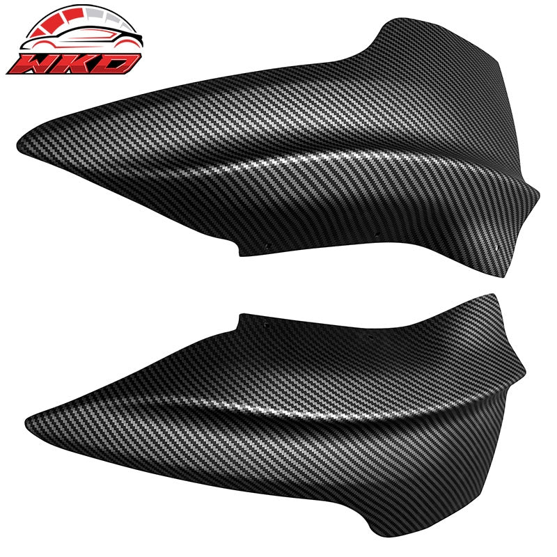 For 20-25 Tesla Model Y PP Front Bumper Corner Splitter Matte Carbon Fiber Print