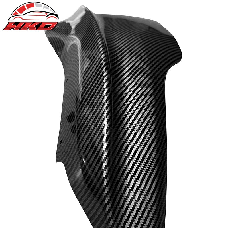 For 20-25 Tesla Model Y PP Front Bumper Corner Splitter Gloss Carbon Fiber Print