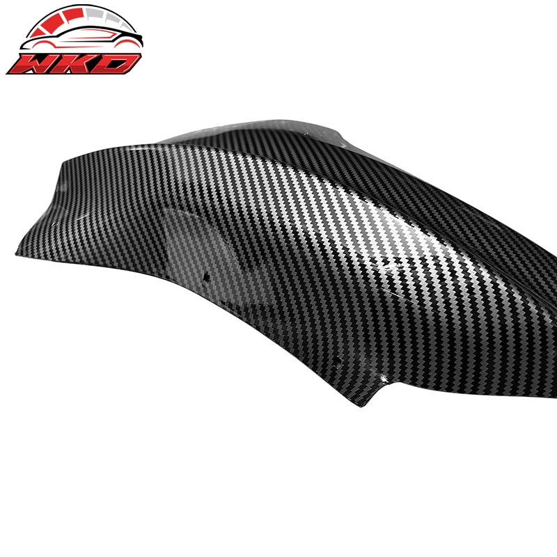 For 20-25 Tesla Model Y PP Front Bumper Corner Splitter Gloss Carbon Fiber Print