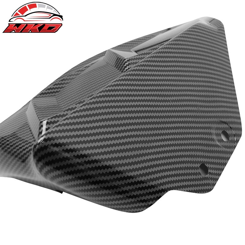 Fits 20-25 Tesla Model Y Matte Black Carbon Fiber Print Rear Bumper Lip Splitter