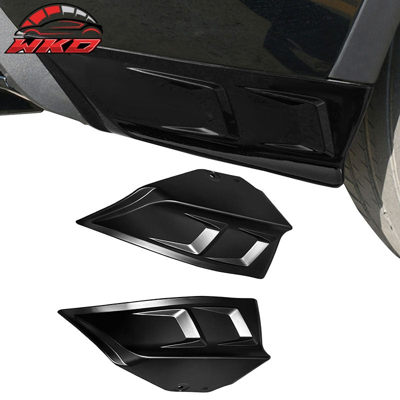 Fits 20-25 Tesla Model Y Matte Black Rear Bumper Spoiler Splitters PP 2PCS Apron