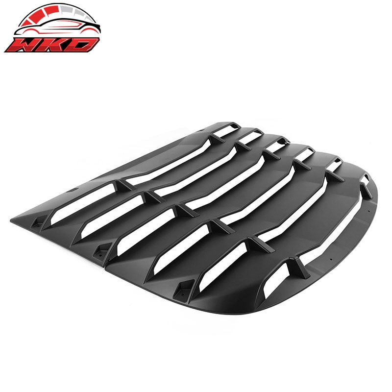 Fits 20-24 Tesla Model Y Rear Window Louver Sun Shade Cover Vent Matte Black 2PC