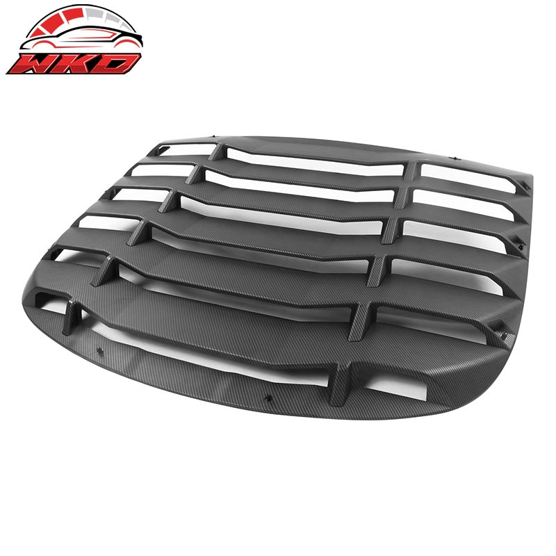 Fits 20-24 Tesla Model Y Rear Window Louver Shade Cover Matte Carbon Fiber Print
