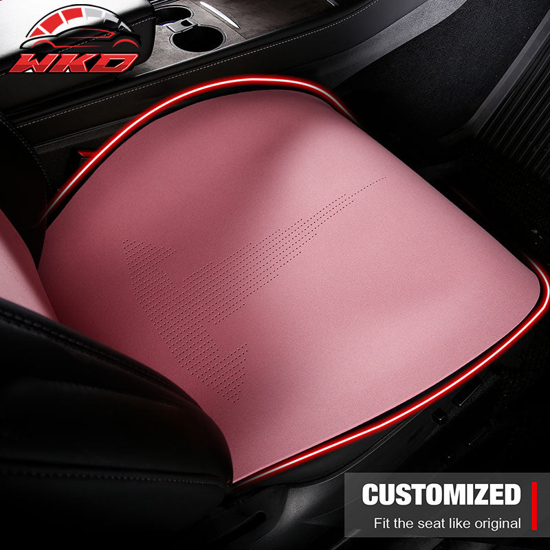 Wholesale 20-25 Tesla Model Y V2 Seat Covers Cushion Protector Suede Leather Pink - Wikond Auto