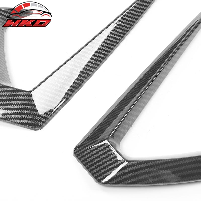Fits 20-23 Tesla Model Y Carbon Fiber Print Side Fender Camera Vent Cover Trim
