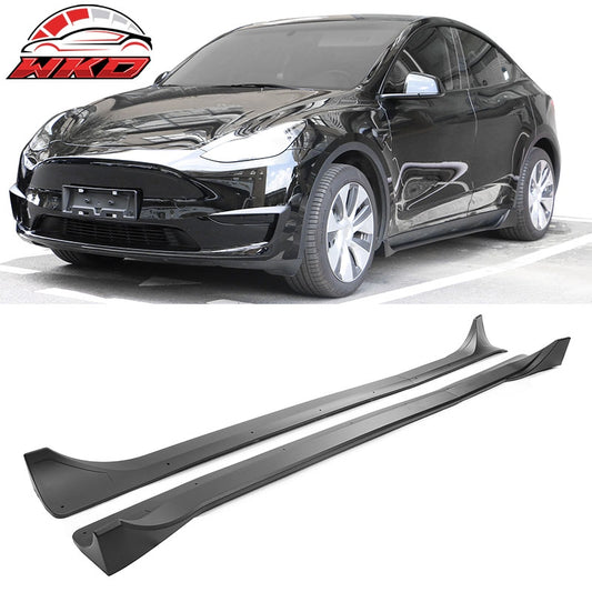 Wholesale 20-25 Tesla Model Y Matte Black Side Skirts Extension Splitter Rocker Panel