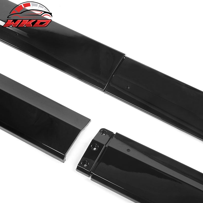 Fits 20-25 Tesla Model Y Gloss Black Side Skirts Extension Splitter Rocker Panel