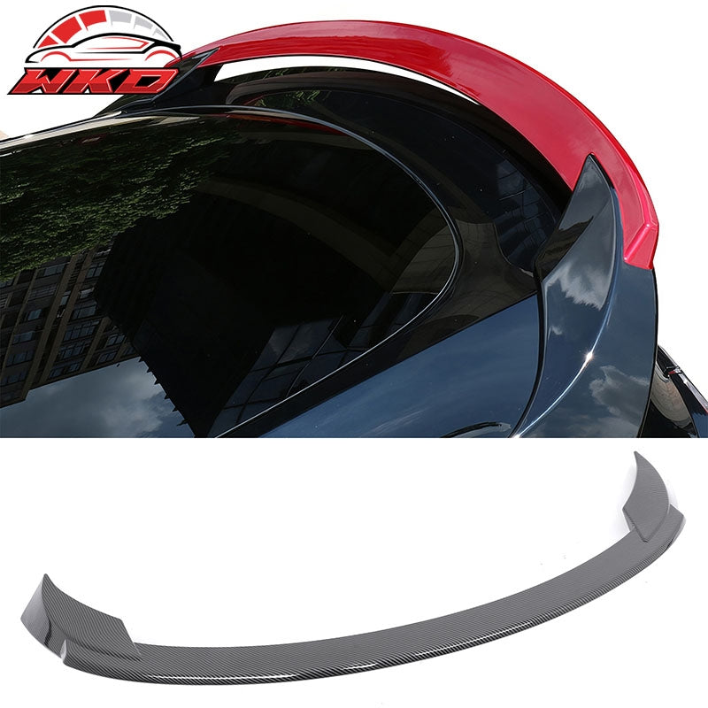 Fits 20-25 Tesla Model Y Sport Style Trunk Spoiler Wing Carbon Fiber Print ABS