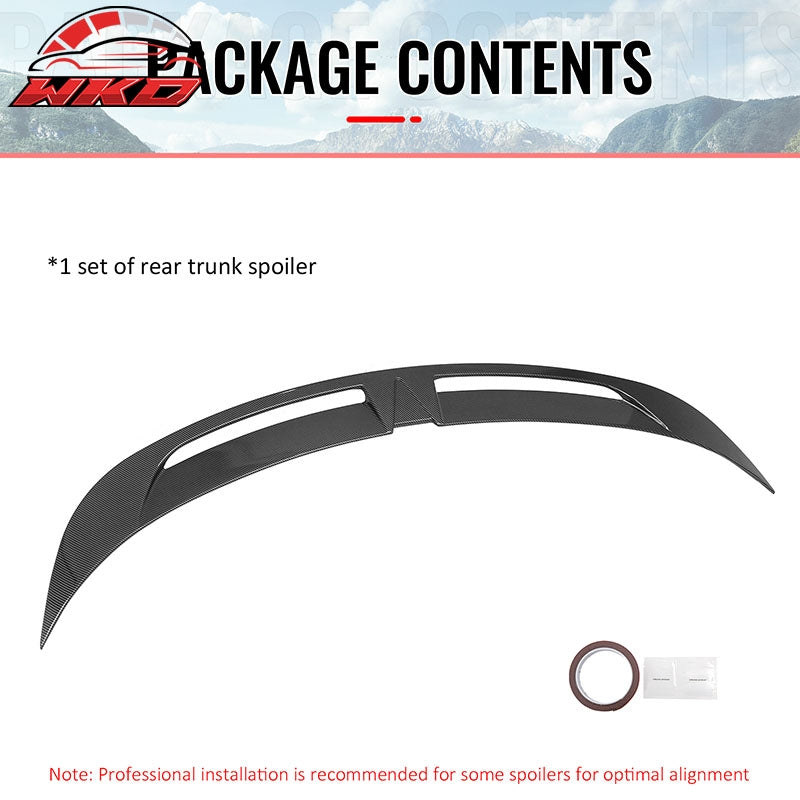 Wholesale 25-26 Tesla Model Y Trunk Spoiler Carbon Fiber Print Rear Wing ABS V2 Tail - Wikond Auto