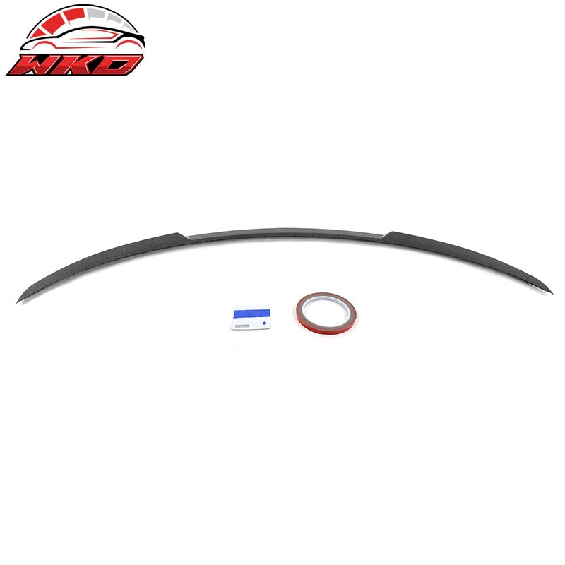 Fits 20-25 Tesla Model Y Trunk Spoiler Carbon Fiber Print Rear Decklid Boot Wing